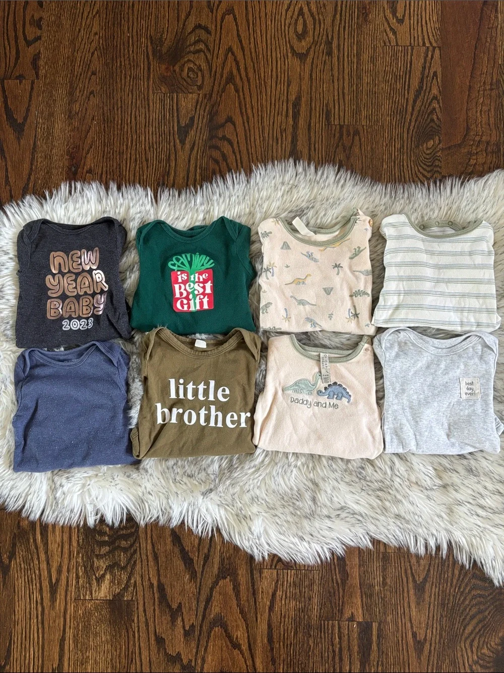 3-6M 8 Baby Boy Long Sleeve Onesie Bundle